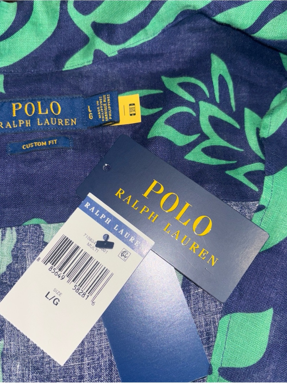 NWT Polo Ralph Lauren “Hawaiian Tropical Jungle Night” Linen Shirt jacket